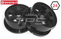 TPS5026/60B Nylon Velg 6-Sp. Zwart Ø120-B60 mm, 2 st., 2 st.