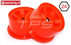 TPS5028/80RE Nylon Velg 6-Sp. Rood Ø120-B80 mm, 2 st.