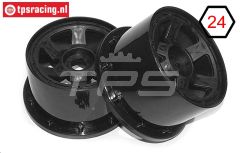 TPS5028/80B Nylon Velg 6-Spaaks Ø120-B80 mm Zwart, 2 st.