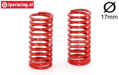 FG10183 Schokdemper veer rood Ø17-Ø2,4-L48, 2 St.