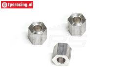 FG1183/02 Alumium afstand bus 4x8x8 mm, 3 st.