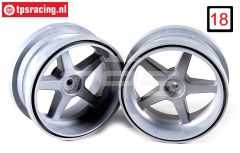 FG3105/01 1/6 Velgen Zilver Ø120-B60 mm, 2 St.