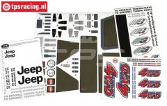 FG46155 Stickers Jeep 4WD, Set