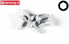 FG6717/08 Inbus bolkop flens M3-L8 mm, 5 St.