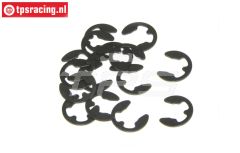 TPS6732/06 E-Clips zwart Ø6 mm, 15 St.
