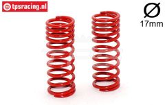 FG7194 Progr. Schokdemper veer rood Ø17-Ø2,4-L58, 2 St.