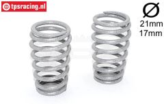 FG7287 Schokdemper veer Zilver Ø3,2-L57 mm, 2 st.