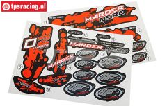 FG6158 Stickers Marder Nero Buggy Rood, Set