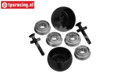 MX040-BK PROMOTO Zij steun rollen Zwart, Set