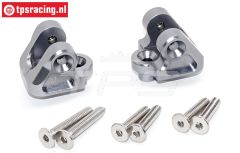 SB008-GS Alu-Draagarm houder boven zilver SBR-SRR, 1 st.