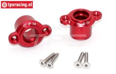 SB022-R Alu-Lager drager achter rood SBR-SRR, set