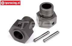 HPI102157 Wiel as achter Gun-Metal, 2 st.