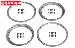 HPI3272 HD Beadlock Zilver Ø120 mm, 4 st.