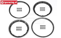 HPI3273 HD Beadlock Gun-Metal Ø120 mm, 4 st.