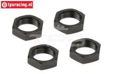 TPS102216 Wielmoeren Ø24 mm HPI-Rovan Baja Zwart, 4 st.