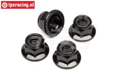 HPIZ682 Stalen Borgmoer met flens M5, 4 St.