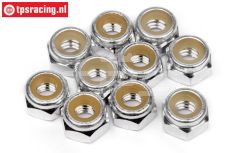 HPIZ866 Aluminium borgmoer M4 Zilver, 10 St.