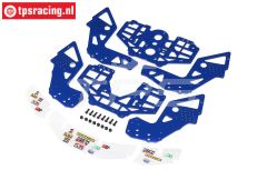 LOS-1827 LOSI LMT 2.0 Chassis platen Blauw, set