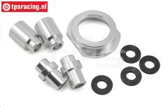 LOS256008 LOSI DBXL-MTXL Motor Afstand zilver, set