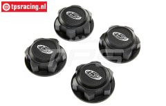LOS352009 LOSI alu-Wielmoer dicht zwart 24 mm, 4 st.