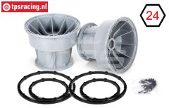 LOS45013 LOSI MTXL Velgen Grijs, Set