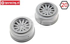 LOS45020 Velgen zilver SBR-SRR, 2 st.