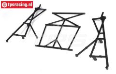 LOSB2579 Rol kooi deel achter boven LOSI 5T-BWS, Set