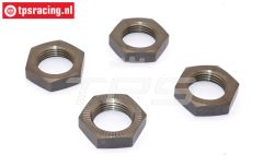 TPSB3227/06 Aluminium Wielmoer Gun-Metal 25 mm, 4 st.