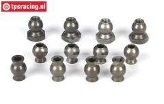 LOSB5904 Gewricht Kogels LOSI 5T-BWS-TLR, 12 st.