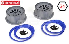 LOSB7027/B Velgen grijs-blauw Ø120-B60 mm, Set