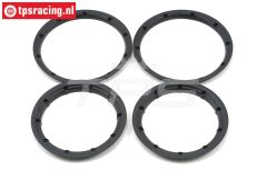 LOSB7028 Beadlock Zwart Ø120 mm, 4 st.
