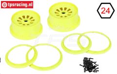 LOSB7035 Velgen Neon-Geel Ø120-B60 mm, Set