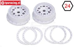PRO287804 LOSI 5IVE-TE 3.0 velgen wit, set
