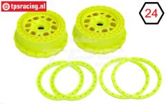 PRO287802 LOSI 5IVE-TE 3.0 velgen geel, set