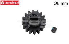 LOS-3753 LOSI 5IVE-T Stalen tandwiel 16T-Ø8 mm, 1 st.