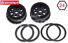 PRO287803 LOSI 5IVE-TE 3.0 velgen zwart, set