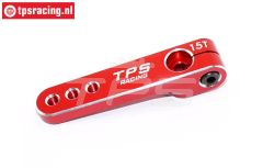 TPS0830/04 Aluminium Servo hevel 15T-L47 mm Rood, 1 st.