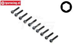 TLR245008 Inbus normale kop M2-L10 mm, 10 st.