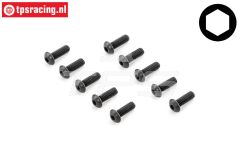TLR255006 TLR Inbus bolkop M4-L10 mm, 10 st.