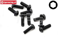 TLR255007 TLR Inbus Bolkop M4 x L12 mm, 10 st.