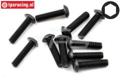 TLR255008 TLR Inbus Bolkop M4-L16 mm, 10 st.