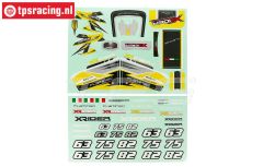 XR-FG8044YL X-Rider Flamingo Stickers Geel, set