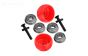 MX040-R PROMOTO Zij steun rollen Rood, Set