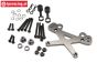HPI87549 HD Schokdemper steun voor Gun-Metal, Set