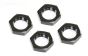 LOS252098 LOSI Aluminium Wielmoer zwart 25 mm, 4 st.
