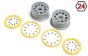 LOS45036 Velgen Grijs/Geel Ø120-B70 mm, Set
