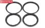 LOSB7028 Beadlock Zwart Ø120 mm, 4 st.