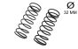 LOS-3746 LOSI 5IVE-T Schokd. veer achter Rood Ø32-Ø3,3 mm, 2 st.