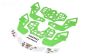 LOS-1826 LOSI LMT 2.0 Chassis platen groen, set