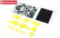 LOS260003 PROMOTO Kunst. delen-stickers Geel, set